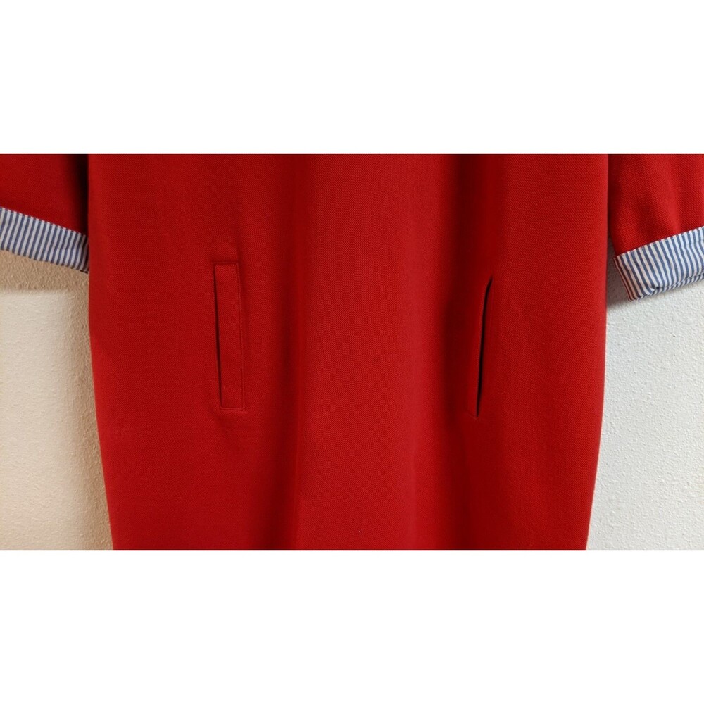NEW~Women's TALBOTS Red Pique Cotton Layered Look Collared Shirt Dress Size 1X - Picture 5 of 16